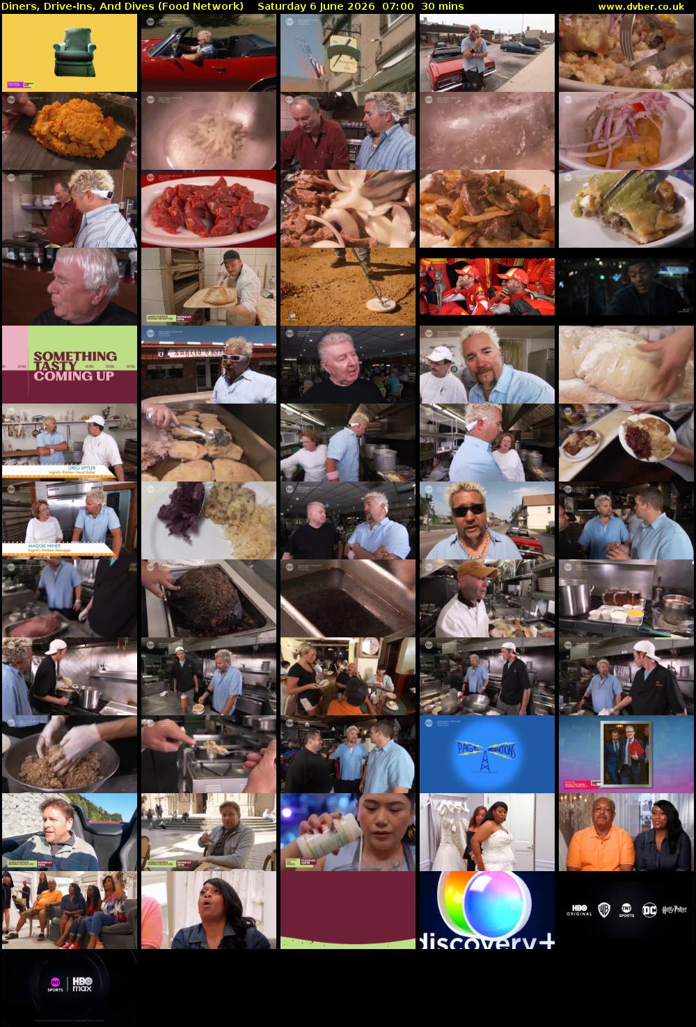 Diners, Drive-Ins, And Dives (Food Network) Saturday 6 June 2026 07:00 - 07:30