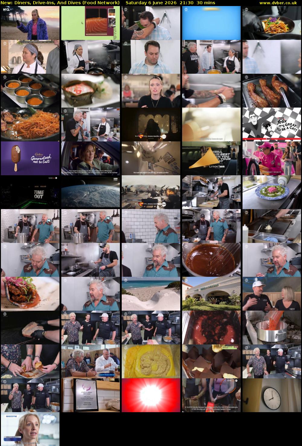 Diners, Drive-Ins, And Dives (Food Network) Saturday 6 June 2026 21:30 - 22:00