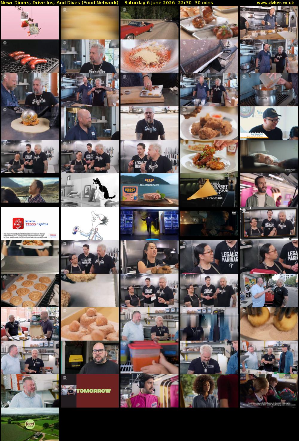 Diners, Drive-Ins, And Dives (Food Network) Saturday 6 June 2026 22:30 - 23:00