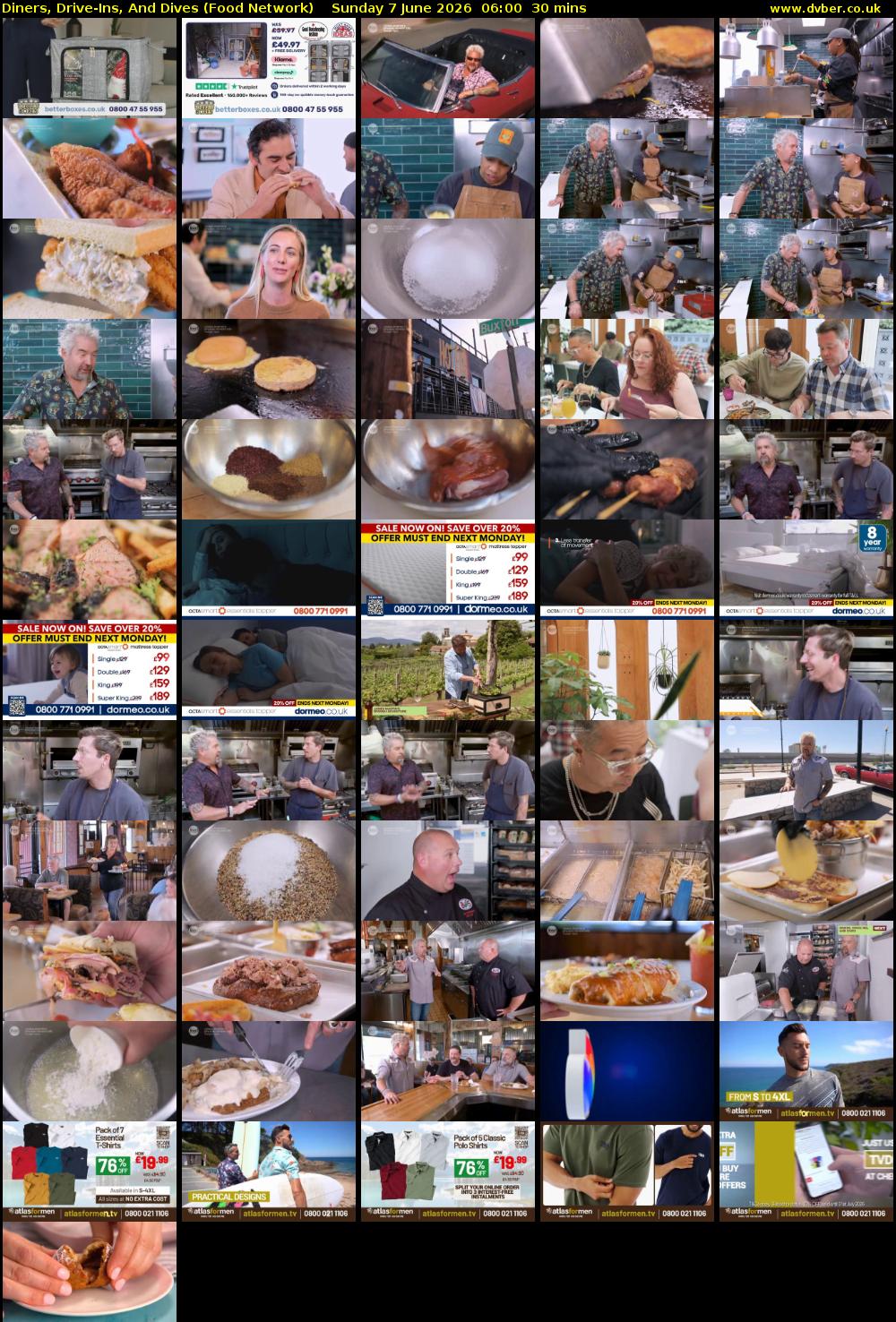 Diners, Drive-Ins, And Dives (Food Network) Sunday 7 June 2026 06:00 - 06:30