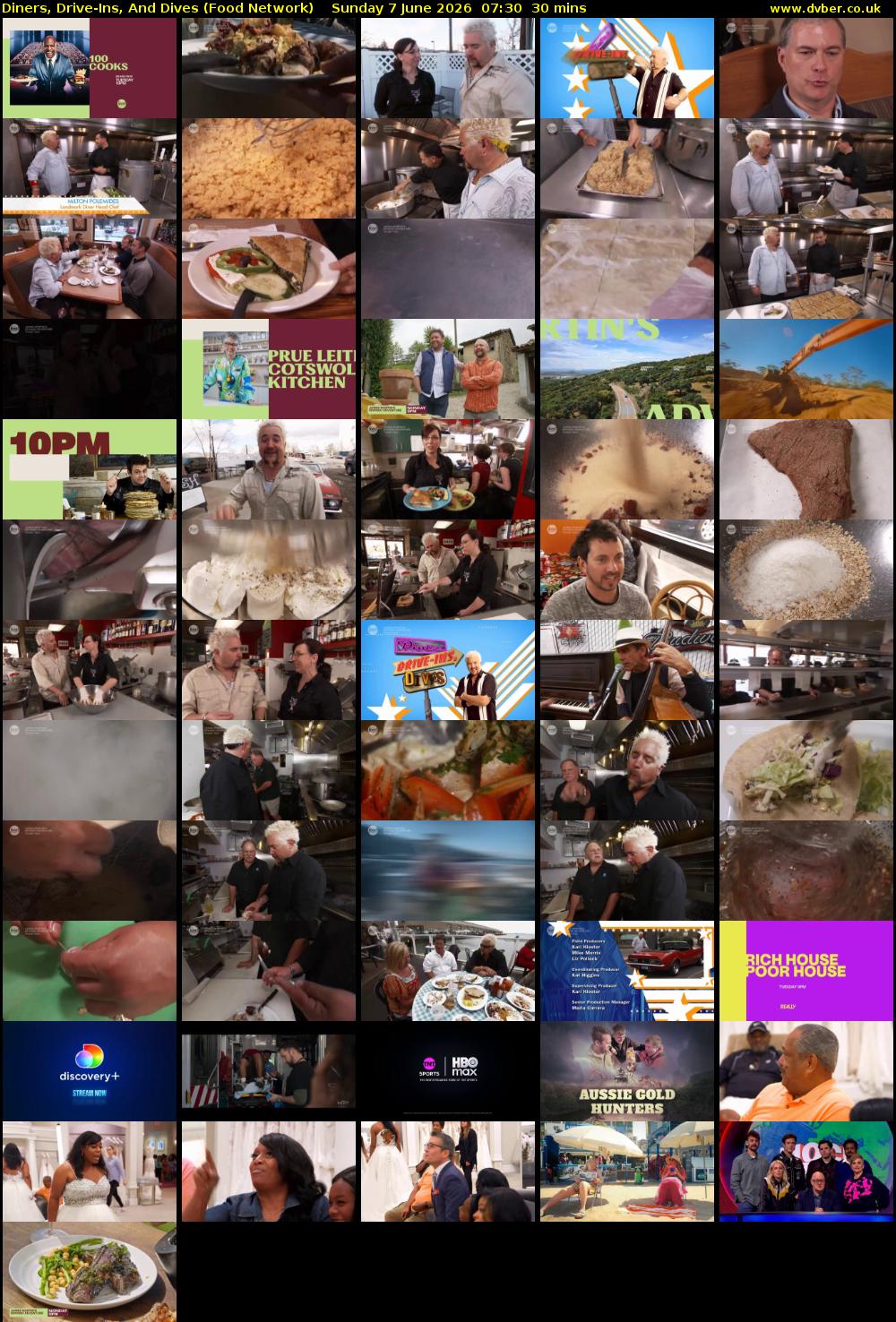 Diners, Drive-Ins, And Dives (Food Network) Sunday 7 June 2026 07:30 - 08:00