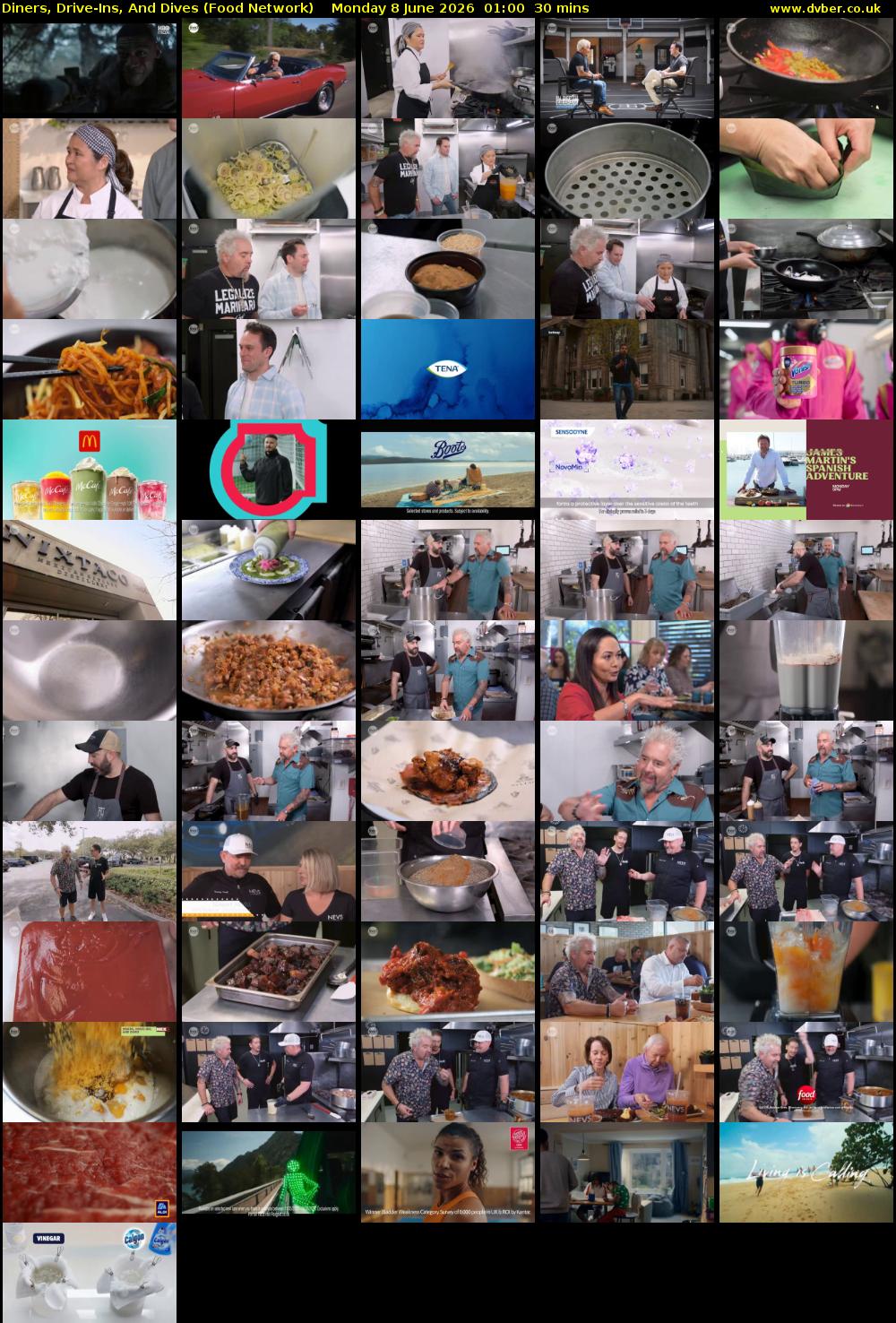 Diners, Drive-Ins, And Dives (Food Network) Monday 8 June 2026 01:00 - 01:30