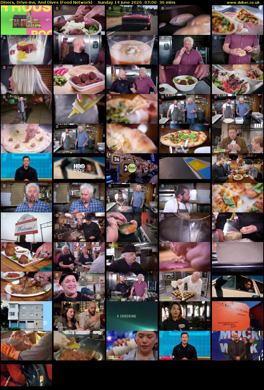 Diners, Drive-Ins, And Dives (Food Network) Sunday 14 June 2026 07:00 - 07:30