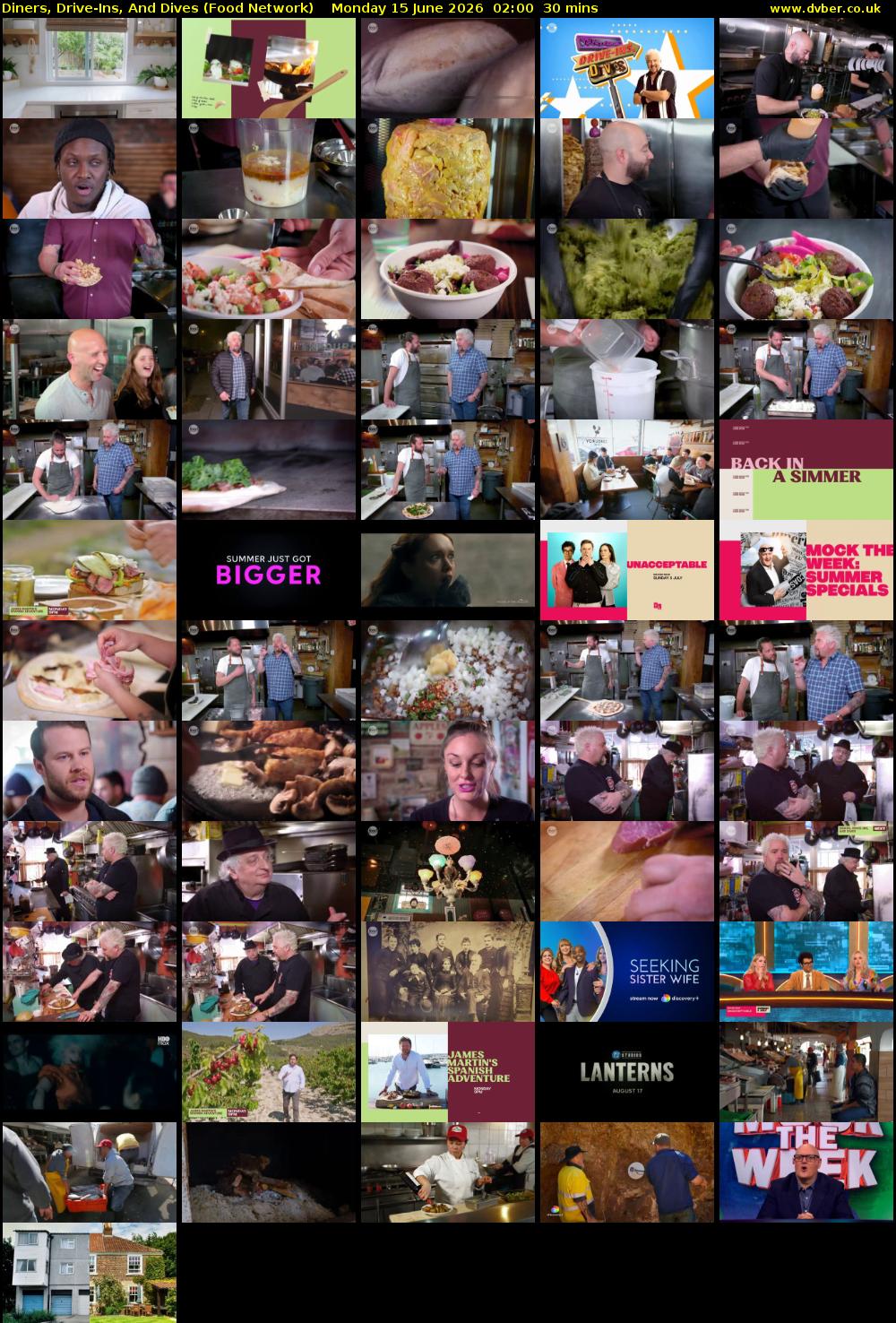 Diners, Drive-Ins, And Dives (Food Network) Monday 15 June 2026 02:00 - 02:30