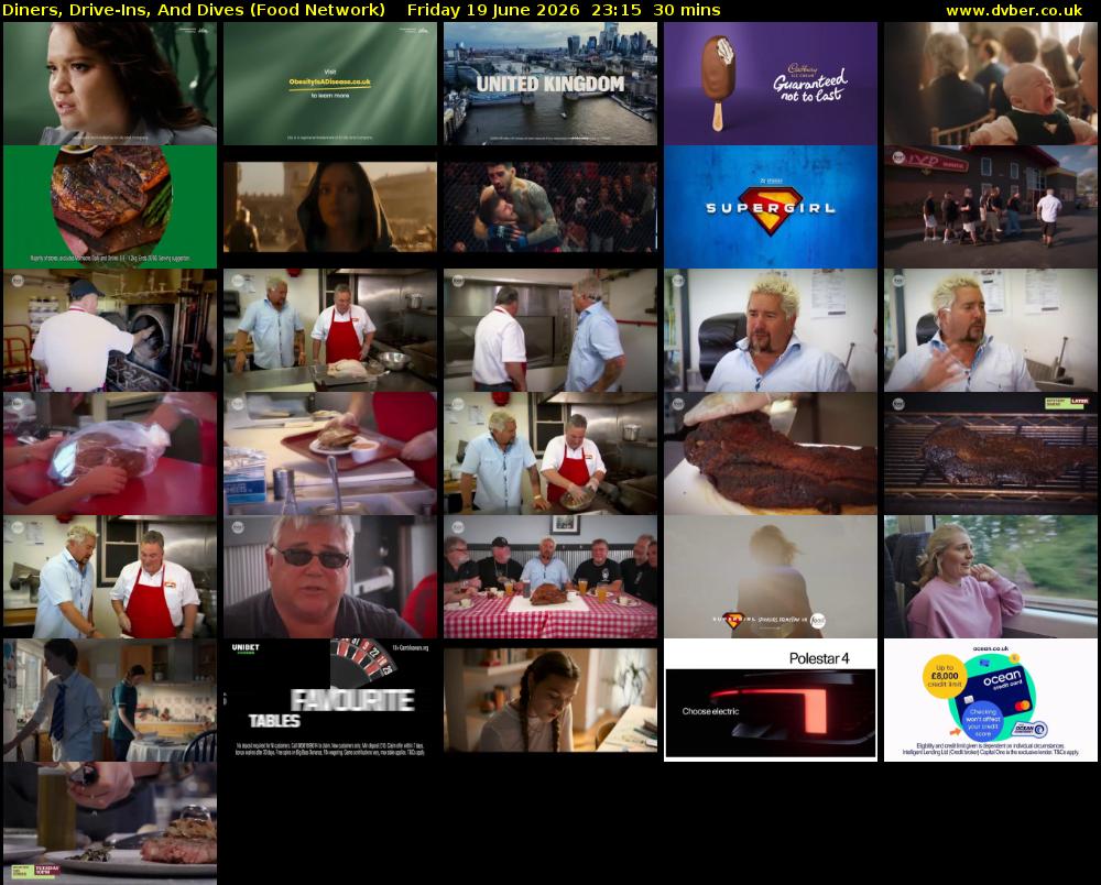 Diners, Drive-Ins, And Dives (Food Network) Friday 19 June 2026 23:15 - 23:45
