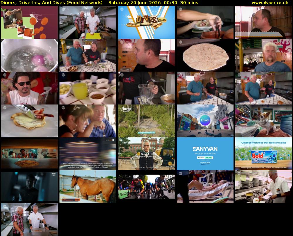 Diners, Drive-Ins, And Dives (Food Network) Saturday 20 June 2026 00:30 - 01:00