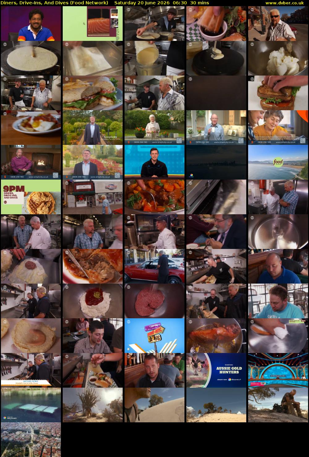 Diners, Drive-Ins, And Dives (Food Network) Saturday 20 June 2026 06:30 - 07:00