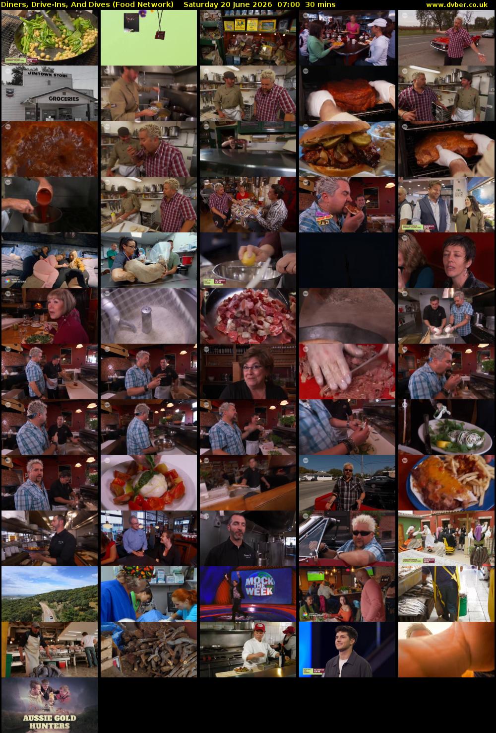 Diners, Drive-Ins, And Dives (Food Network) Saturday 20 June 2026 07:00 - 07:30