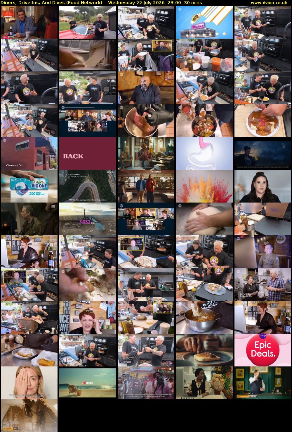 Diners, Drive-Ins, And Dives (Food Network) Wednesday 22 July 2026 23:00 - 23:30