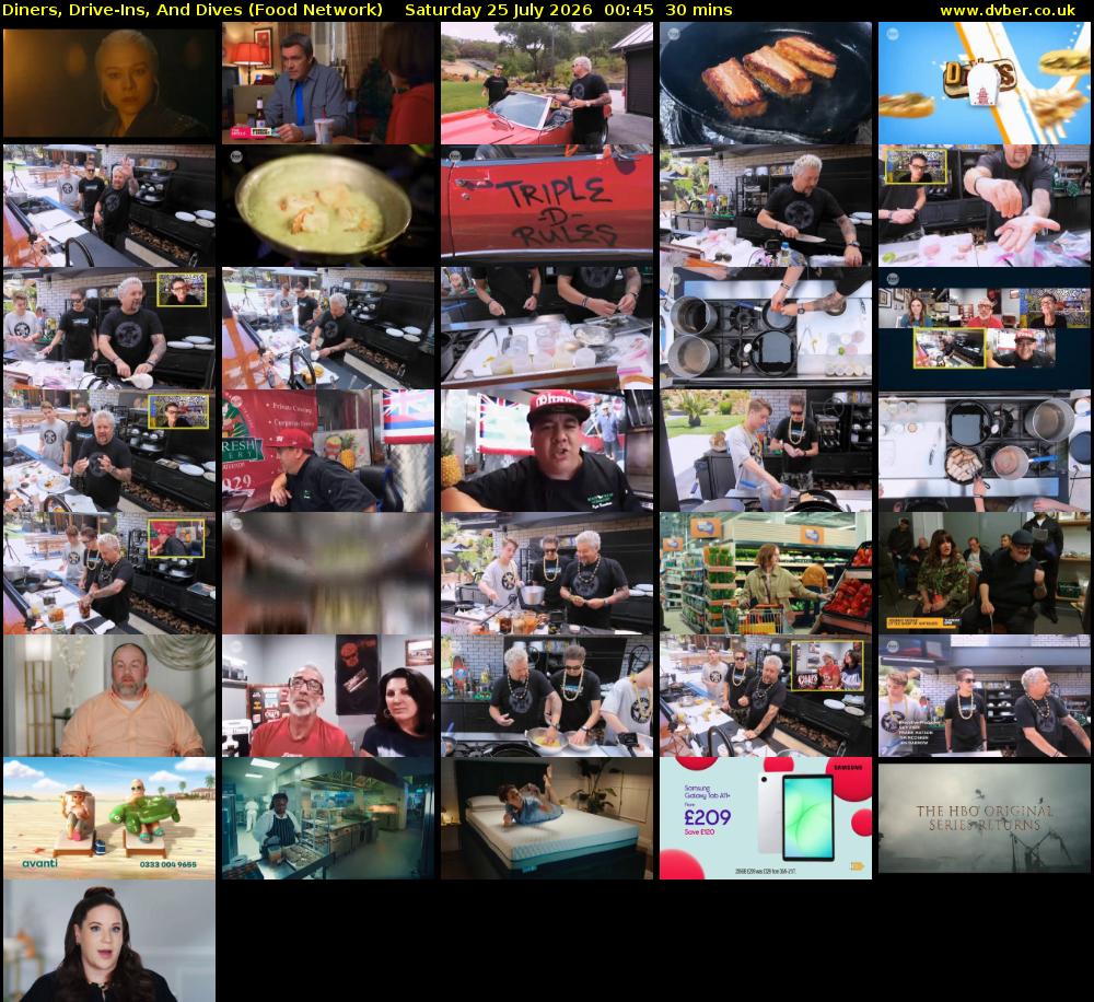 Diners, Drive-Ins, And Dives (Food Network) Saturday 25 July 2026 00:45 - 01:15