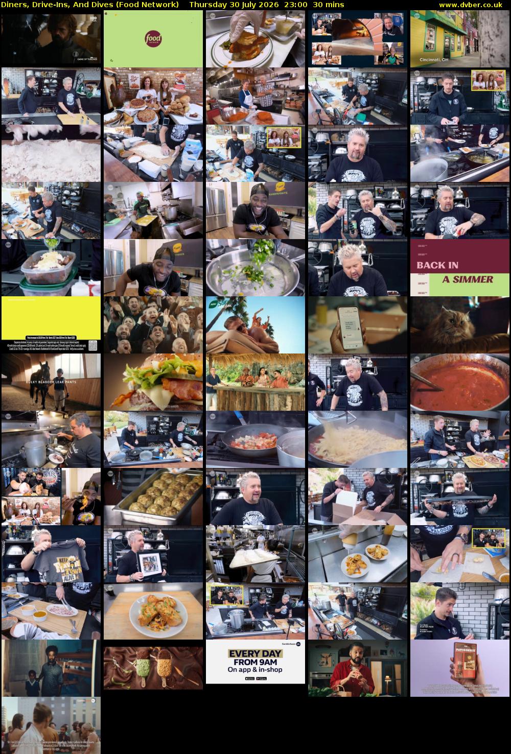 Diners, Drive-Ins, And Dives (Food Network) Thursday 30 July 2026 23:00 - 23:30
