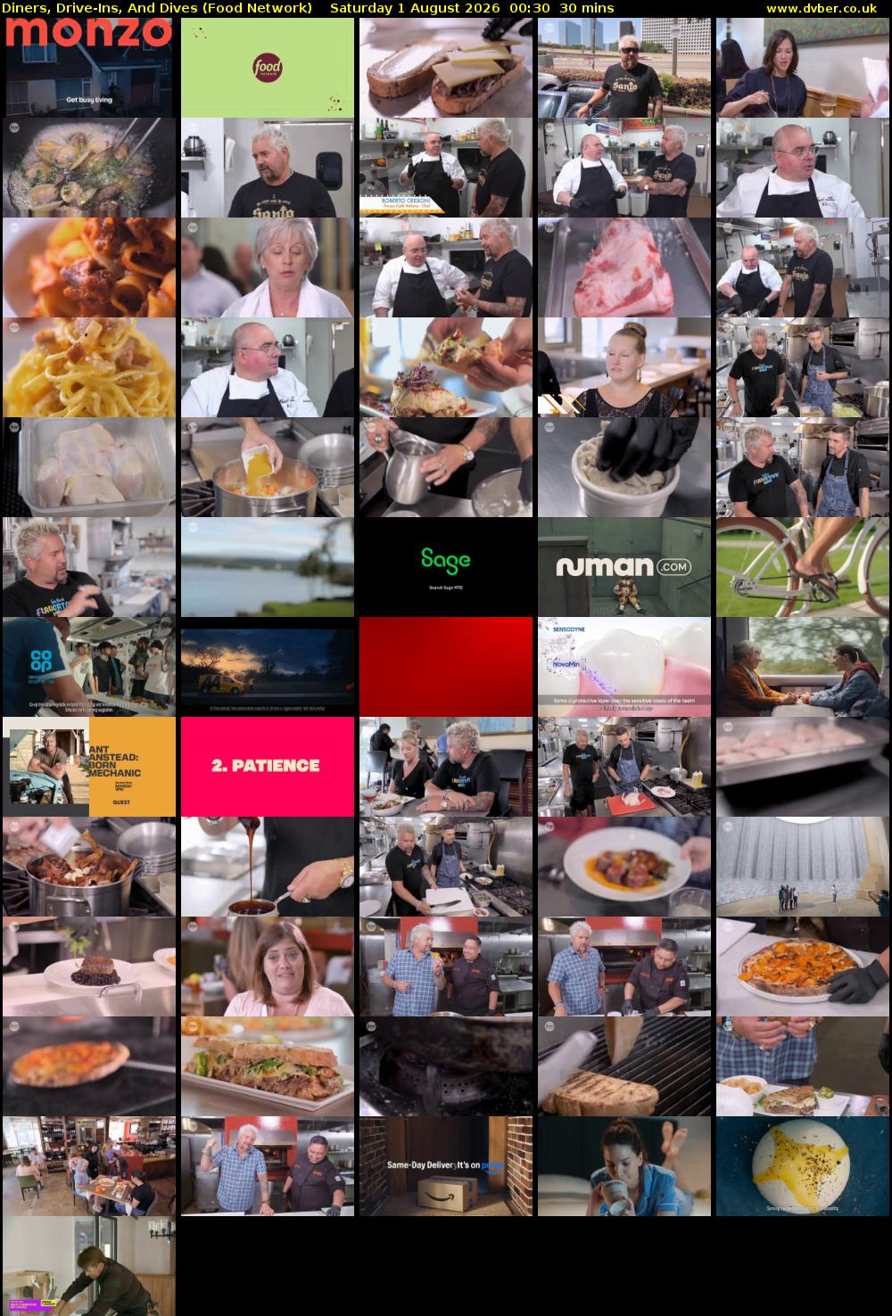 Diners, Drive-Ins, And Dives (Food Network) Saturday 1 August 2026 00:30 - 01:00