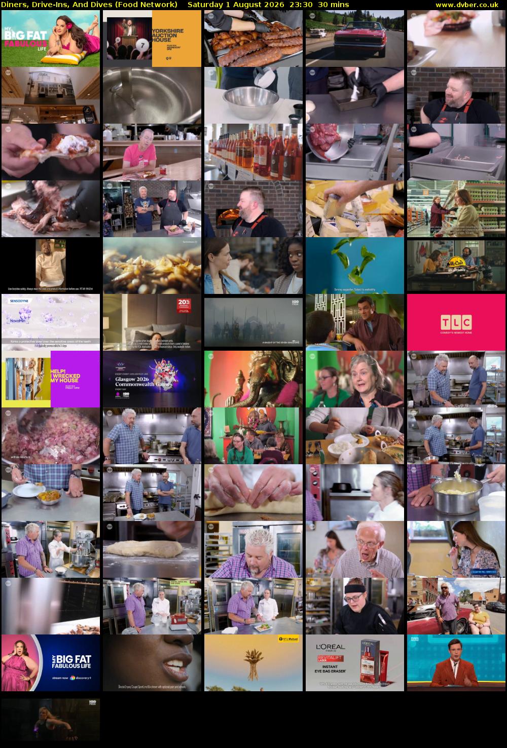 Diners, Drive-Ins, And Dives (Food Network) Saturday 1 August 2026 23:30 - 00:00