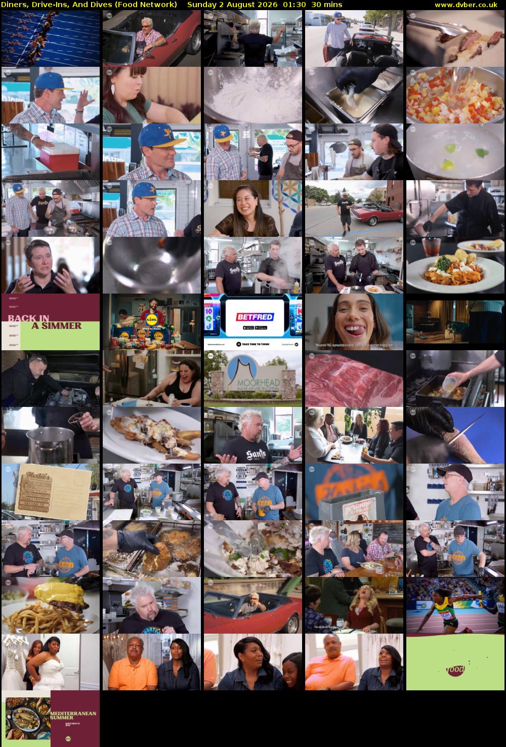 Diners, Drive-Ins, And Dives (Food Network) Sunday 2 August 2026 01:30 - 02:00