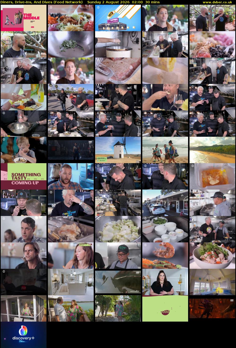 Diners, Drive-Ins, And Dives (Food Network) Sunday 2 August 2026 02:00 - 02:30