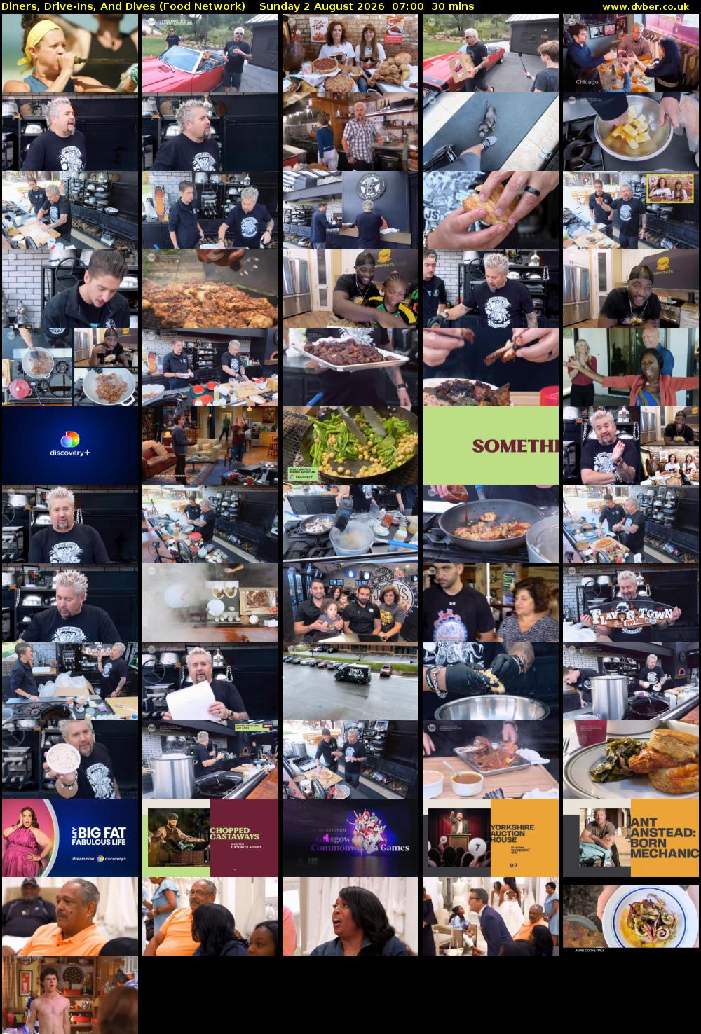 Diners, Drive-Ins, And Dives (Food Network) Sunday 2 August 2026 07:00 - 07:30