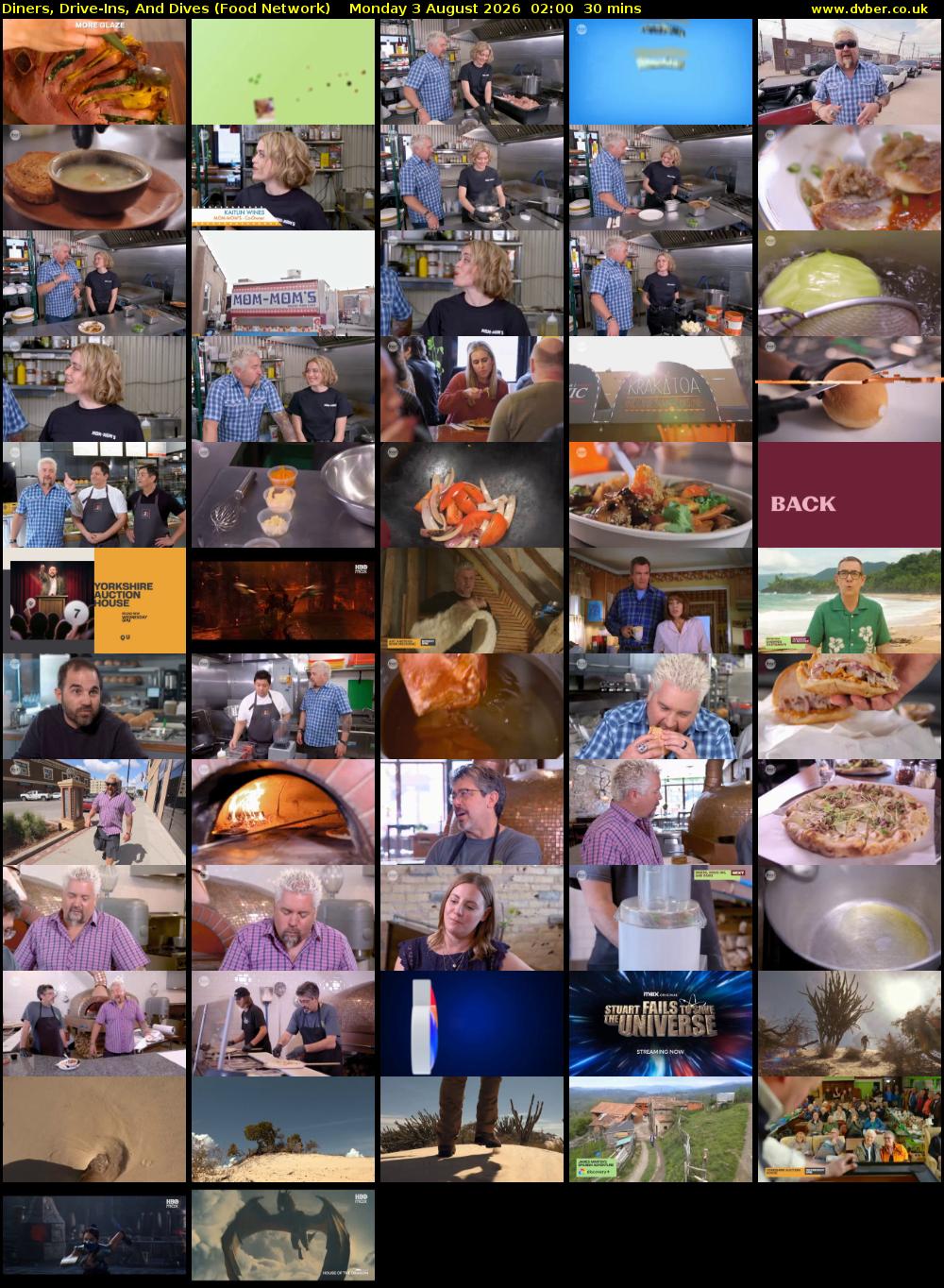 Diners, Drive-Ins, And Dives (Food Network) Monday 3 August 2026 02:00 - 02:30