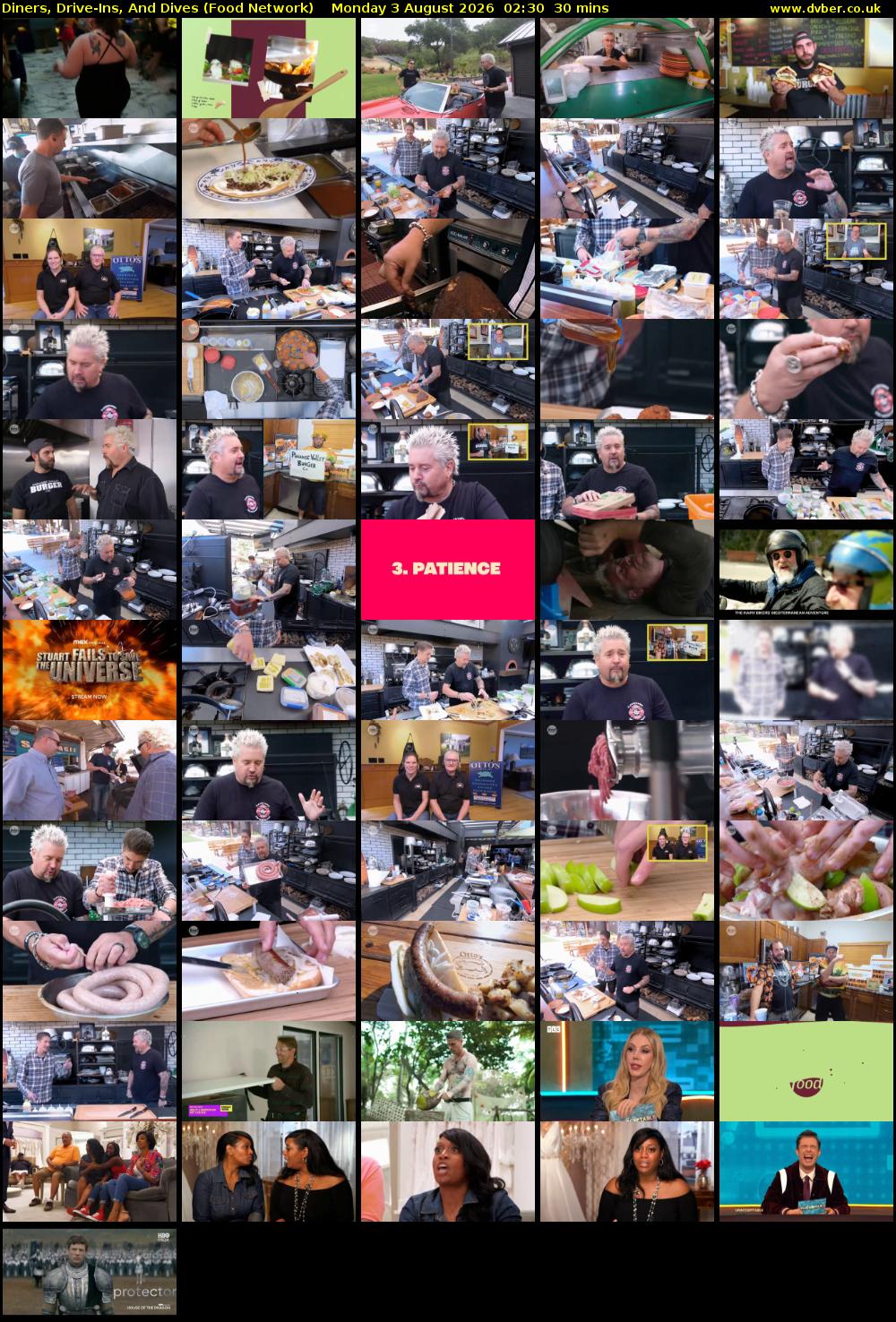 Diners, Drive-Ins, And Dives (Food Network) Monday 3 August 2026 02:30 - 03:00