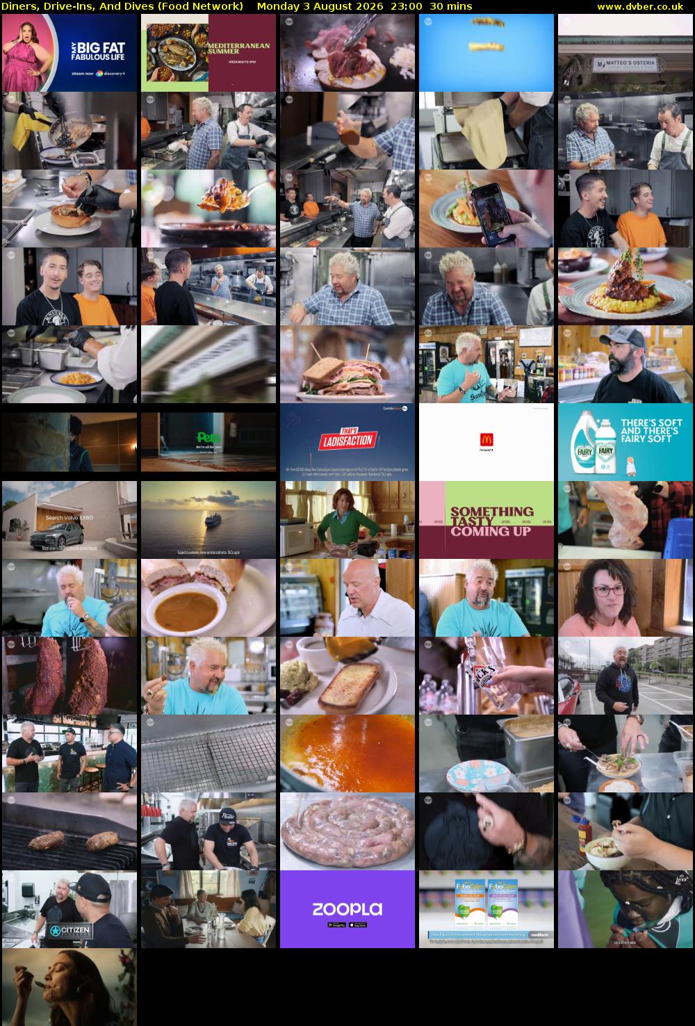 Diners, Drive-Ins, And Dives (Food Network) Monday 3 August 2026 23:00 - 23:30