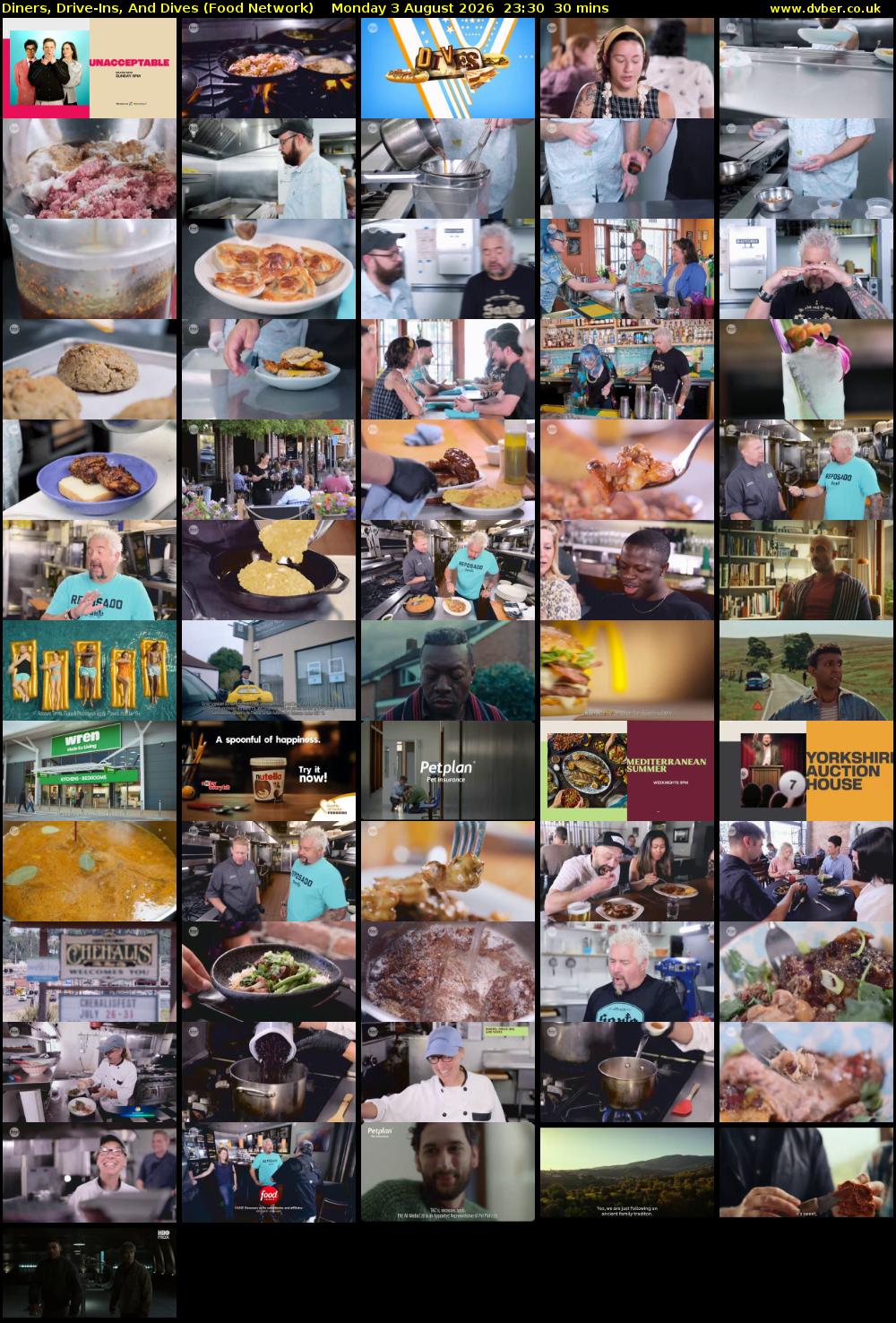 Diners, Drive-Ins, And Dives (Food Network) Monday 3 August 2026 23:30 - 00:00