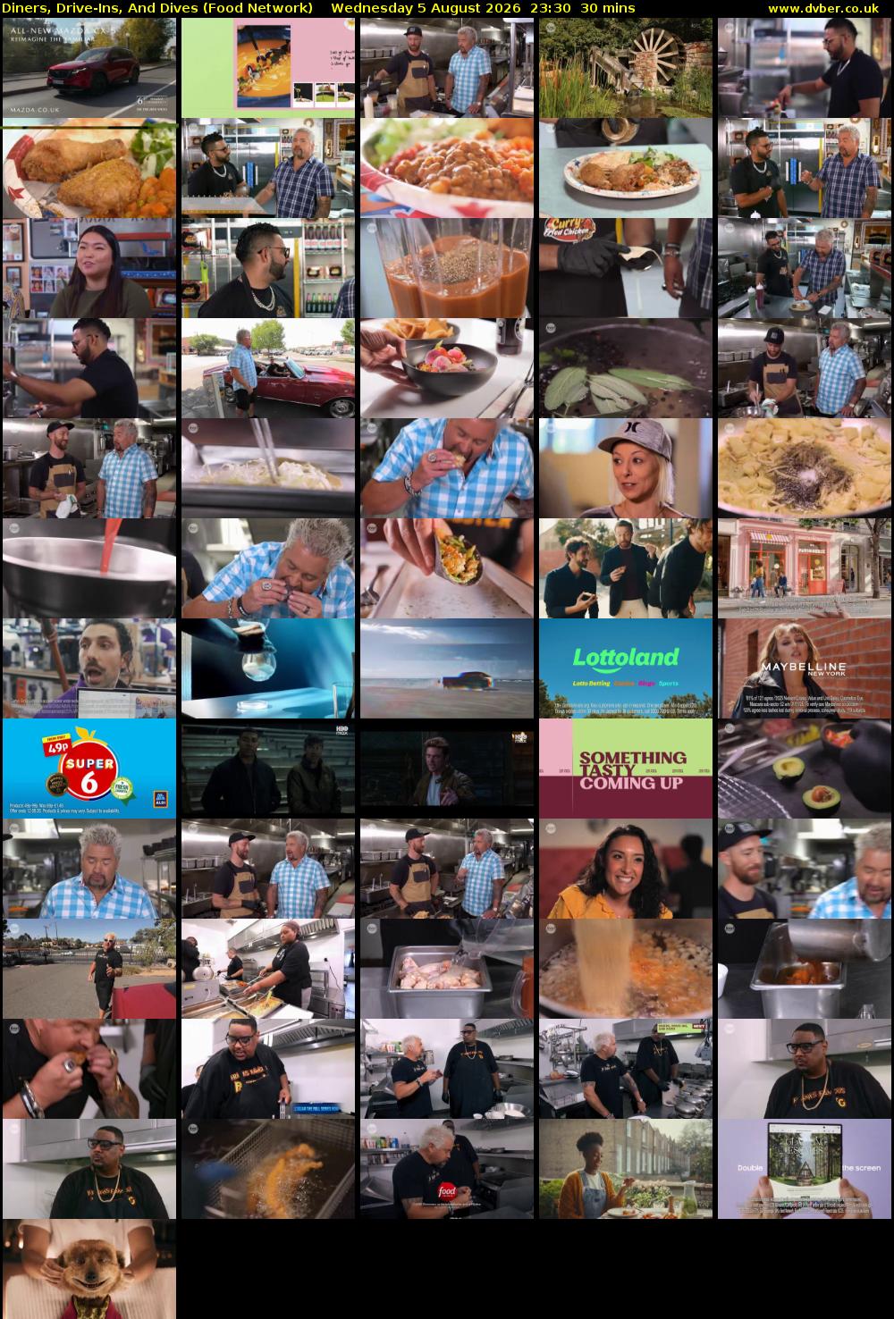 Diners, Drive-Ins, And Dives (Food Network) Wednesday 5 August 2026 23:30 - 00:00