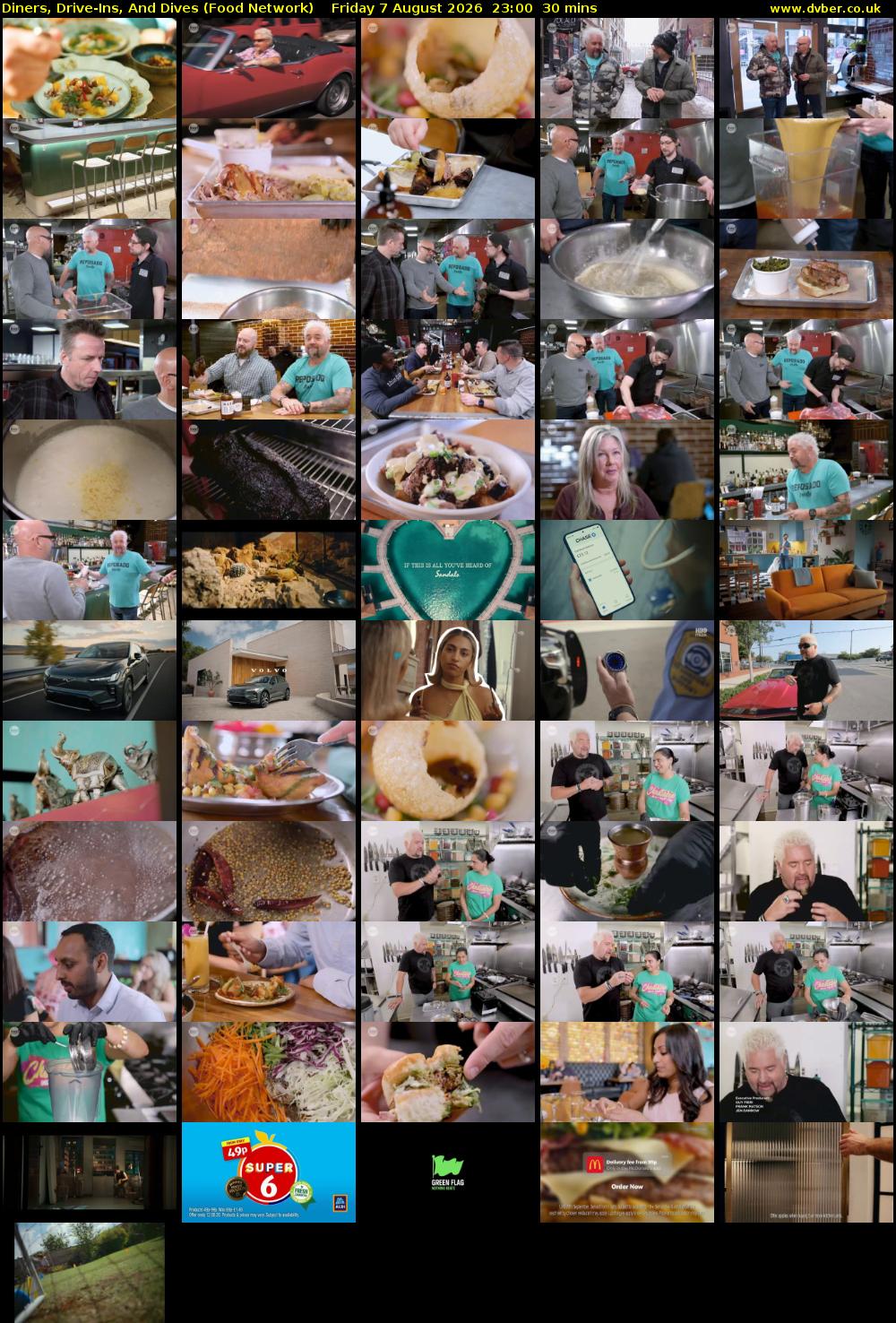 Diners, Drive-Ins, And Dives (Food Network) Friday 7 August 2026 23:00 - 23:30