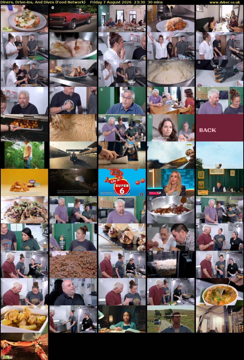 Diners, Drive-Ins, And Dives (Food Network) Friday 7 August 2026 23:30 - 00:00