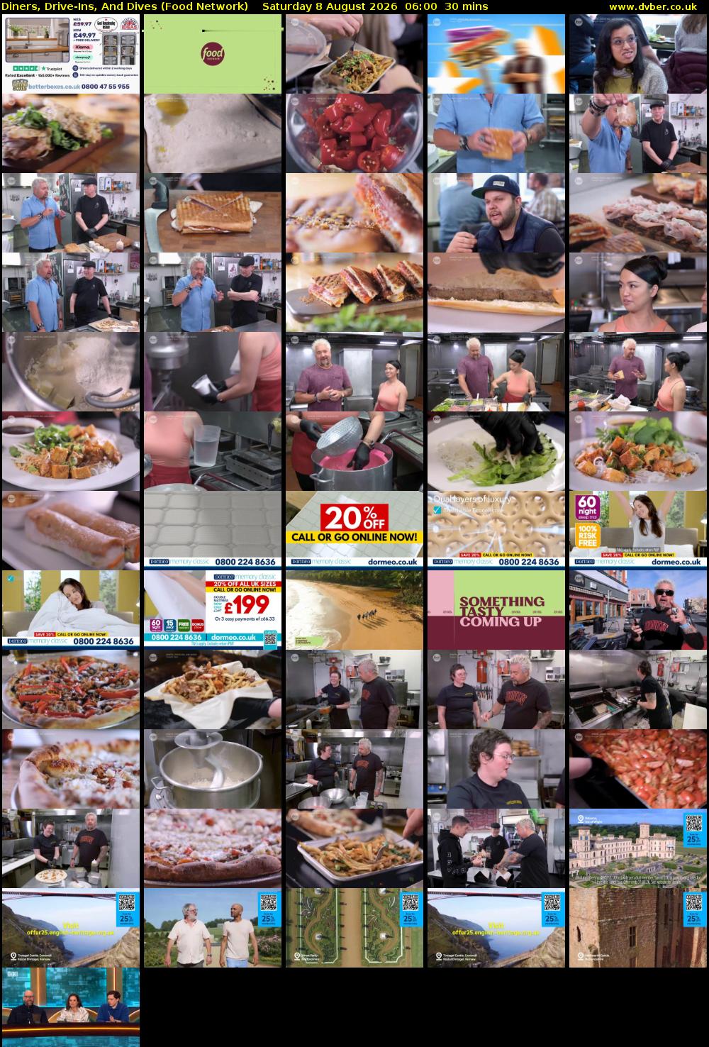 Diners, Drive-Ins, And Dives (Food Network) Saturday 8 August 2026 06:00 - 06:30