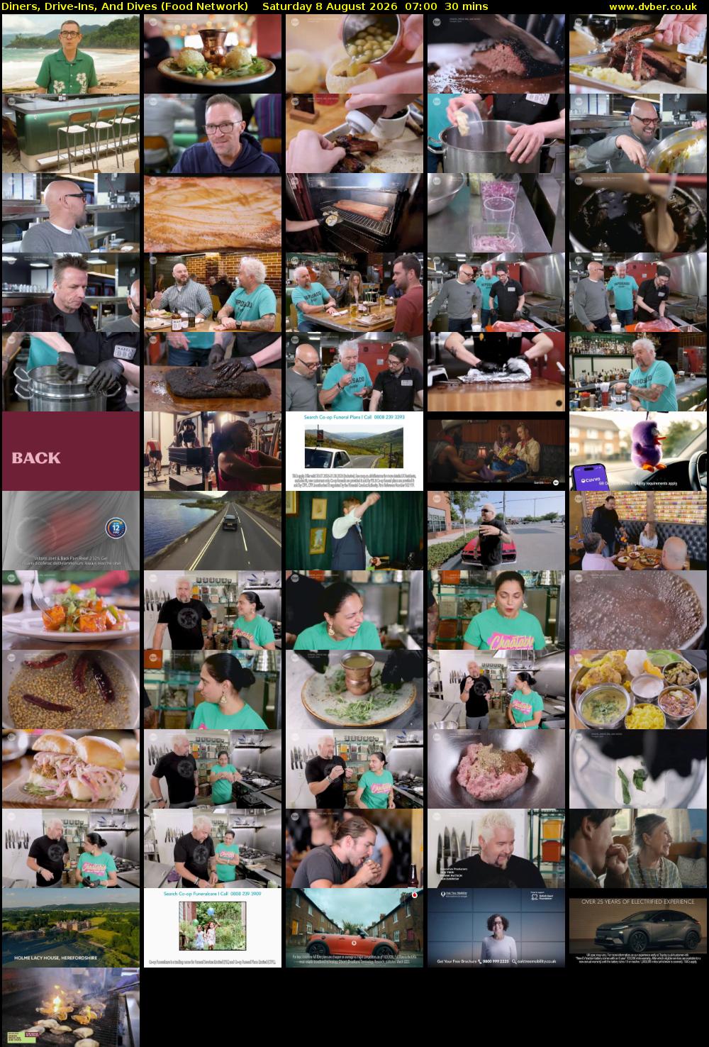 Diners, Drive-Ins, And Dives (Food Network) Saturday 8 August 2026 07:00 - 07:30