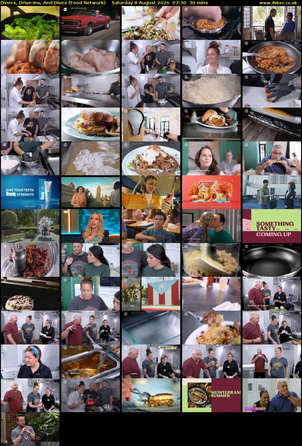 Diners, Drive-Ins, And Dives (Food Network) Saturday 8 August 2026 07:30 - 08:00