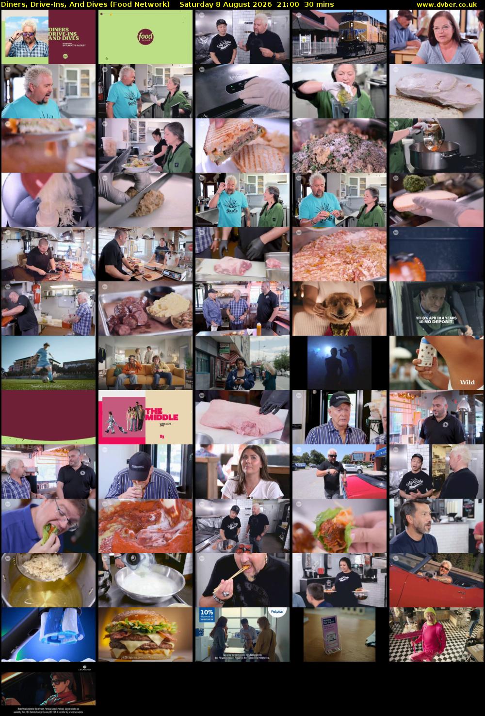Diners, Drive-Ins, And Dives (Food Network) Saturday 8 August 2026 21:00 - 21:30
