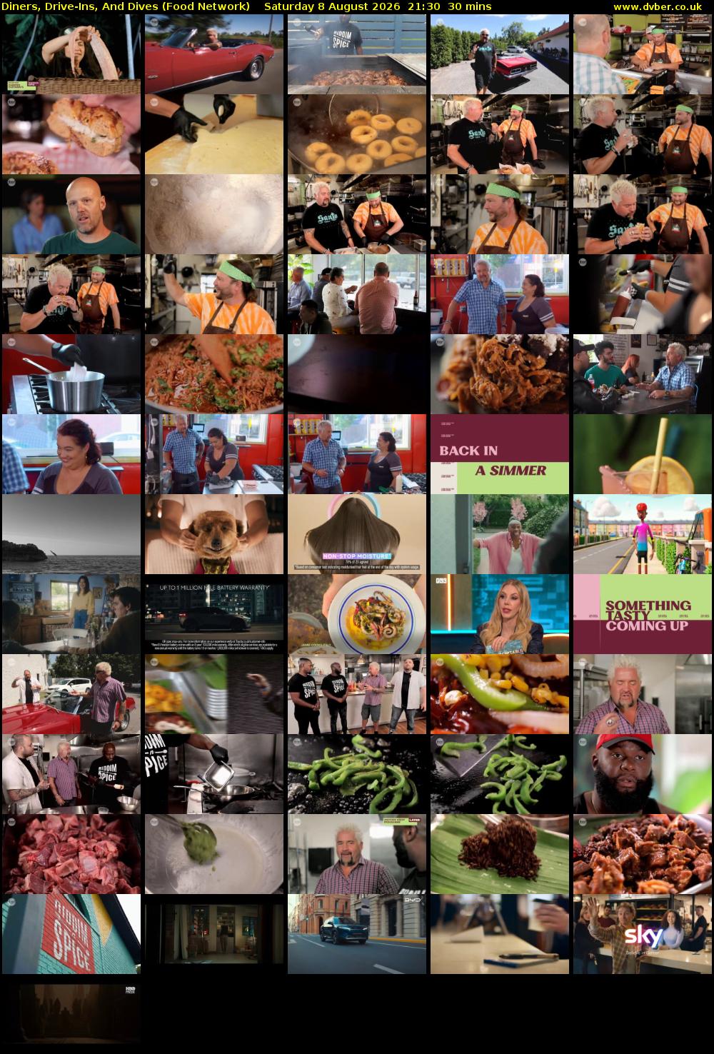 Diners, Drive-Ins, And Dives (Food Network) Saturday 8 August 2026 21:30 - 22:00