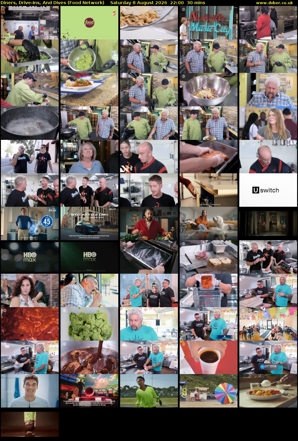 Diners, Drive-Ins, And Dives (Food Network) Saturday 8 August 2026 22:00 - 22:30