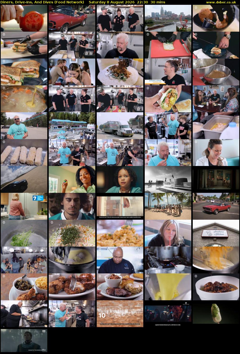 Diners, Drive-Ins, And Dives (Food Network) Saturday 8 August 2026 22:30 - 23:00