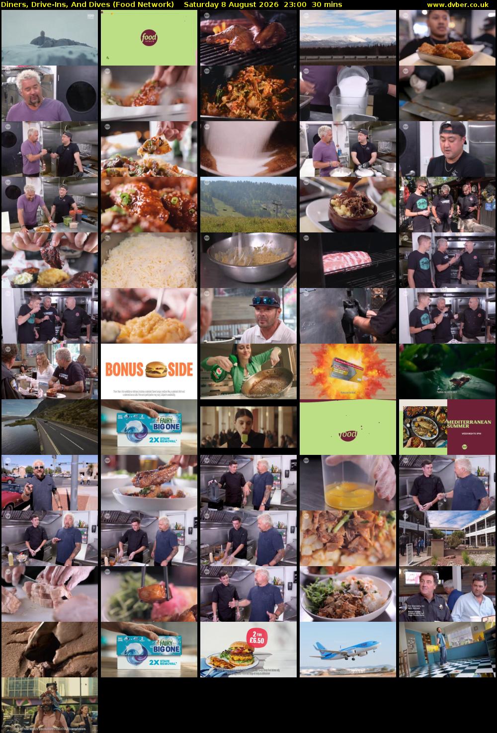 Diners, Drive-Ins, And Dives (Food Network) Saturday 8 August 2026 23:00 - 23:30