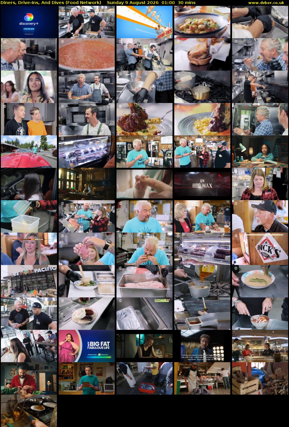 Diners, Drive-Ins, And Dives (Food Network) Sunday 9 August 2026 01:00 - 01:30