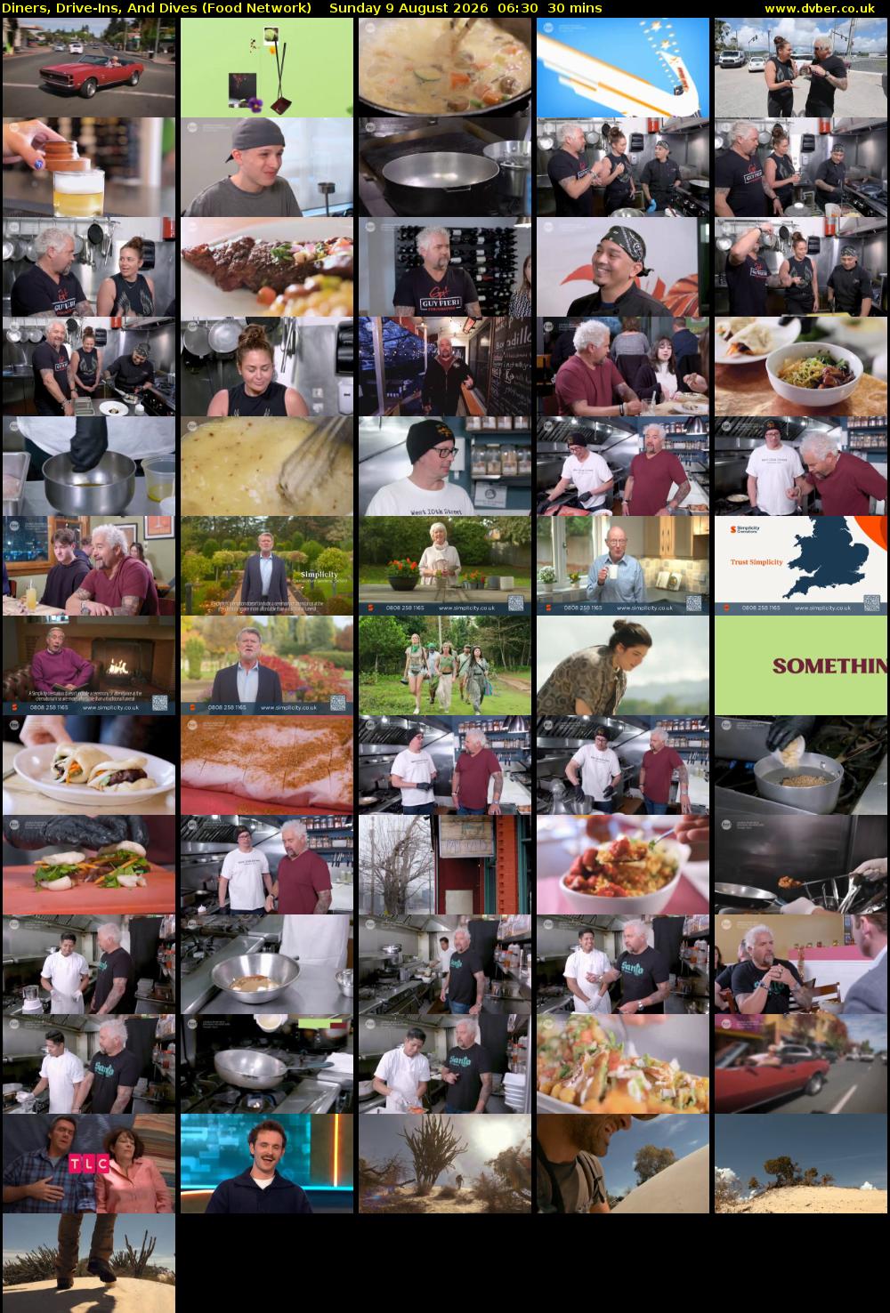 Diners, Drive-Ins, And Dives (Food Network) Sunday 9 August 2026 06:30 - 07:00