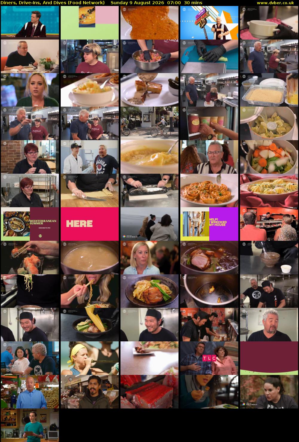 Diners, Drive-Ins, And Dives (Food Network) Sunday 9 August 2026 07:00 - 07:30
