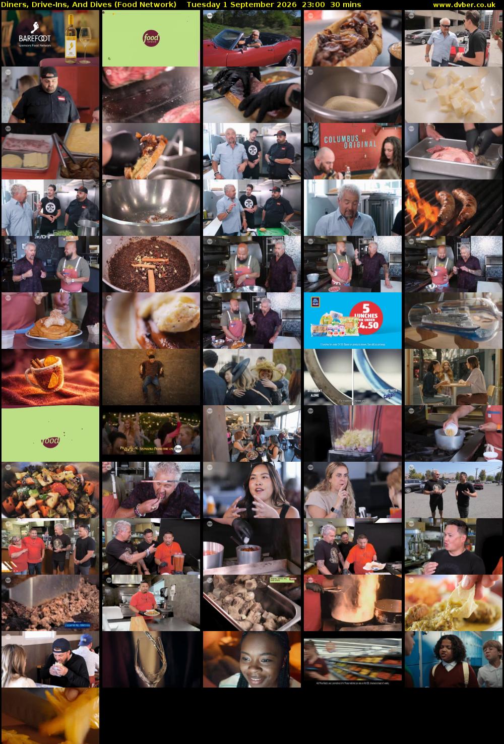 Diners, Drive-Ins, And Dives (Food Network) Tuesday 1 September 2026 23:00 - 23:30