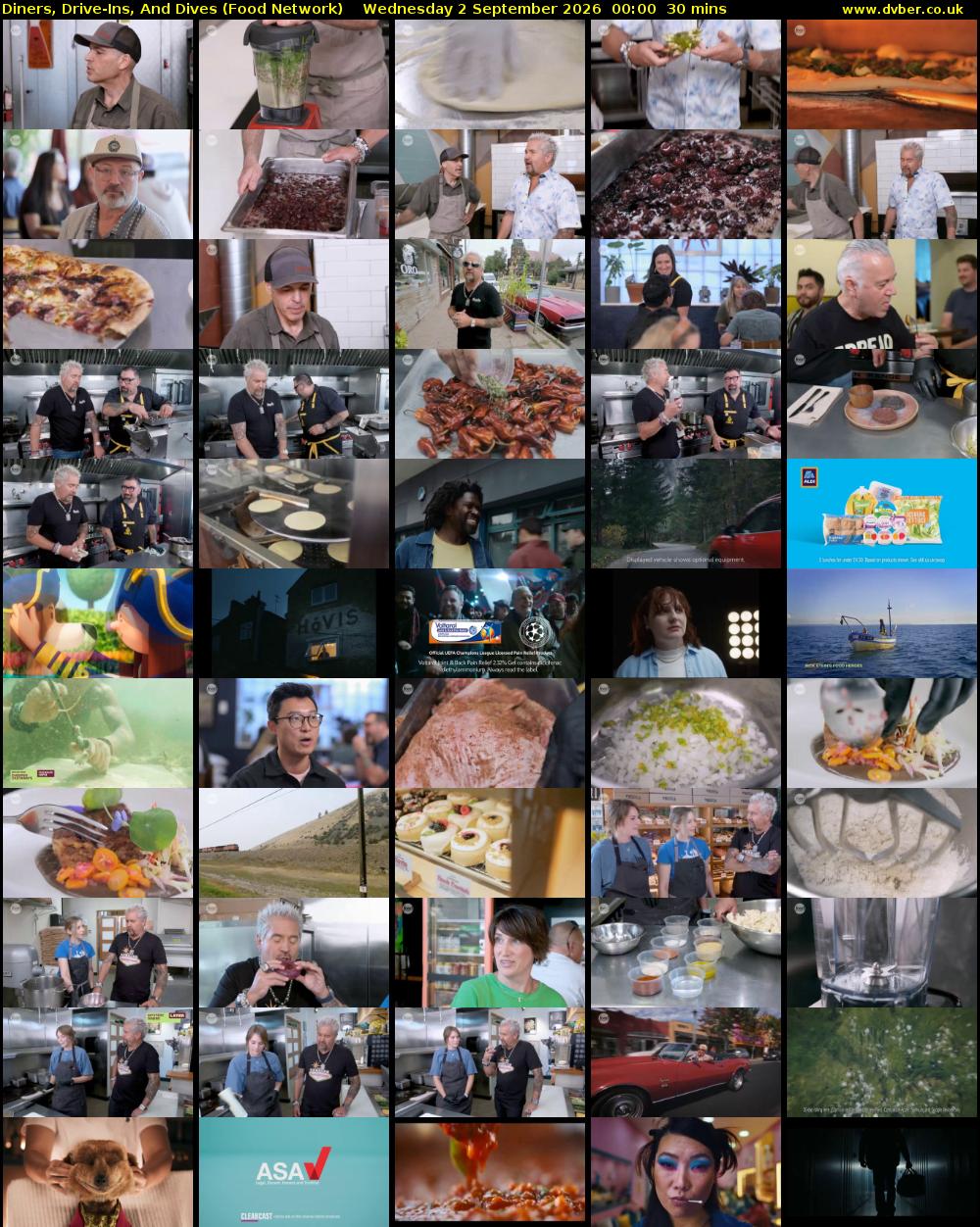 Diners, Drive-Ins, And Dives (Food Network) Wednesday 2 September 2026 00:00 - 00:30