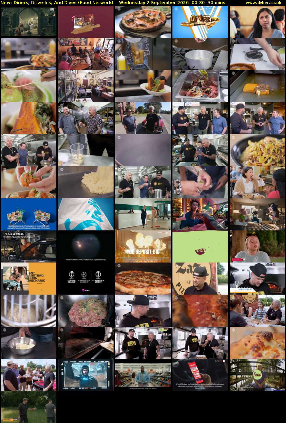 Diners, Drive-Ins, And Dives (Food Network) Wednesday 2 September 2026 00:30 - 01:00