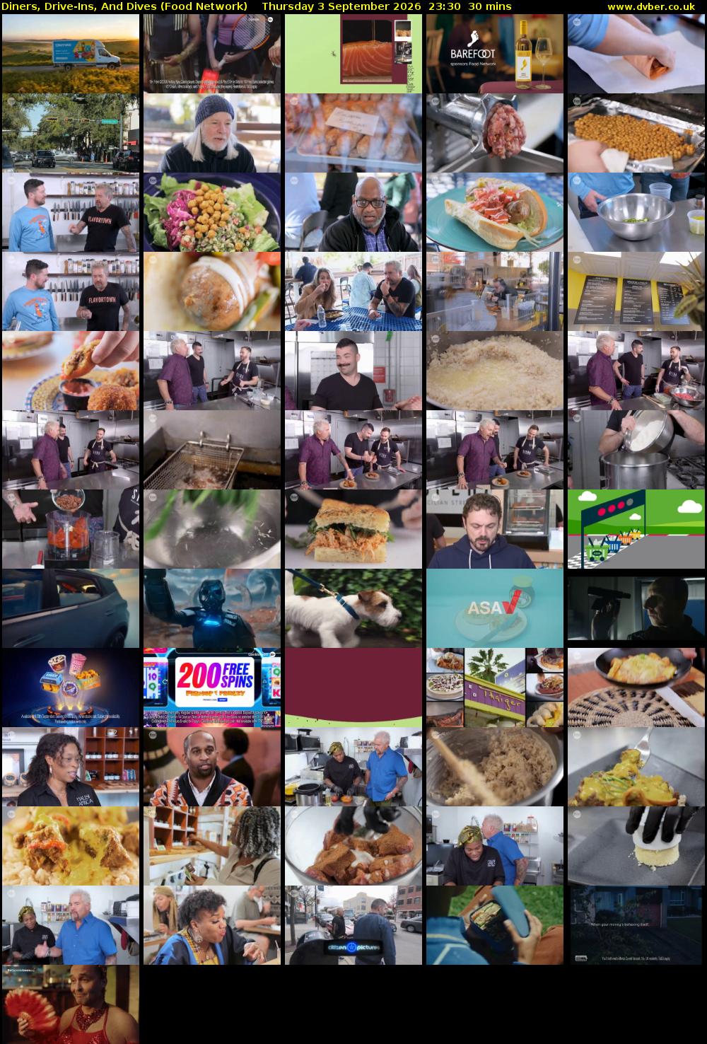 Diners, Drive-Ins, And Dives (Food Network) Thursday 3 September 2026 23:30 - 00:00