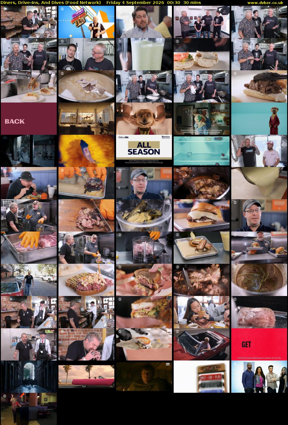 Diners, Drive-Ins, And Dives (Food Network) Friday 4 September 2026 00:30 - 01:00