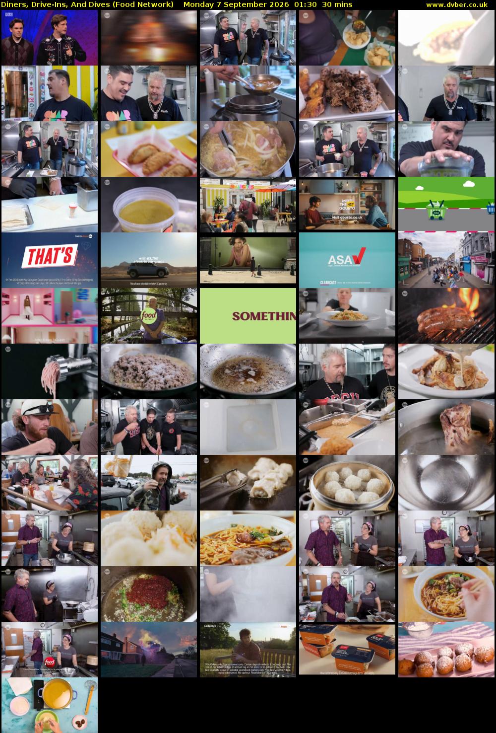 Diners, Drive-Ins, And Dives (Food Network) Monday 7 September 2026 01:30 - 02:00