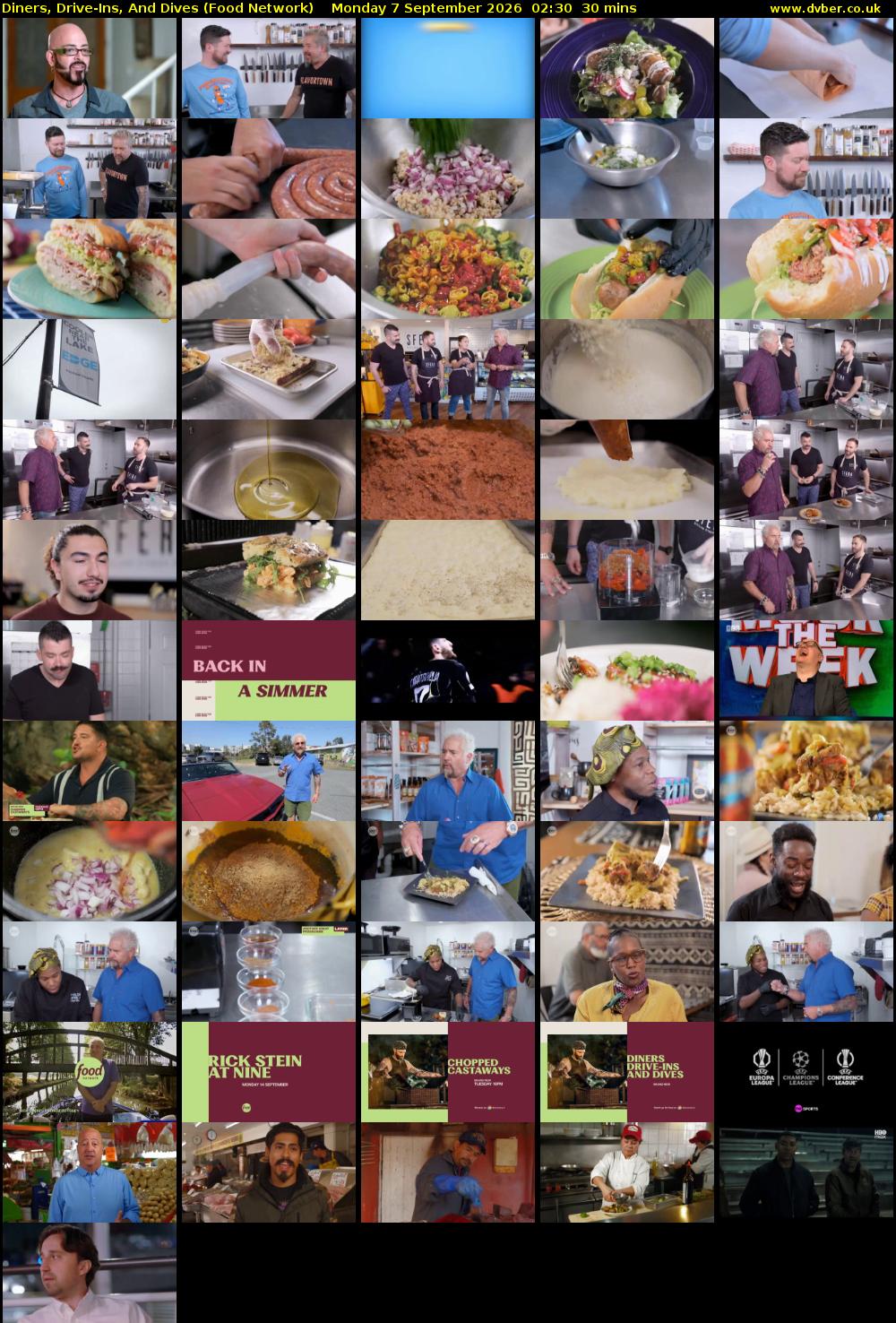 Diners, Drive-Ins, And Dives (Food Network) Monday 7 September 2026 02:30 - 03:00