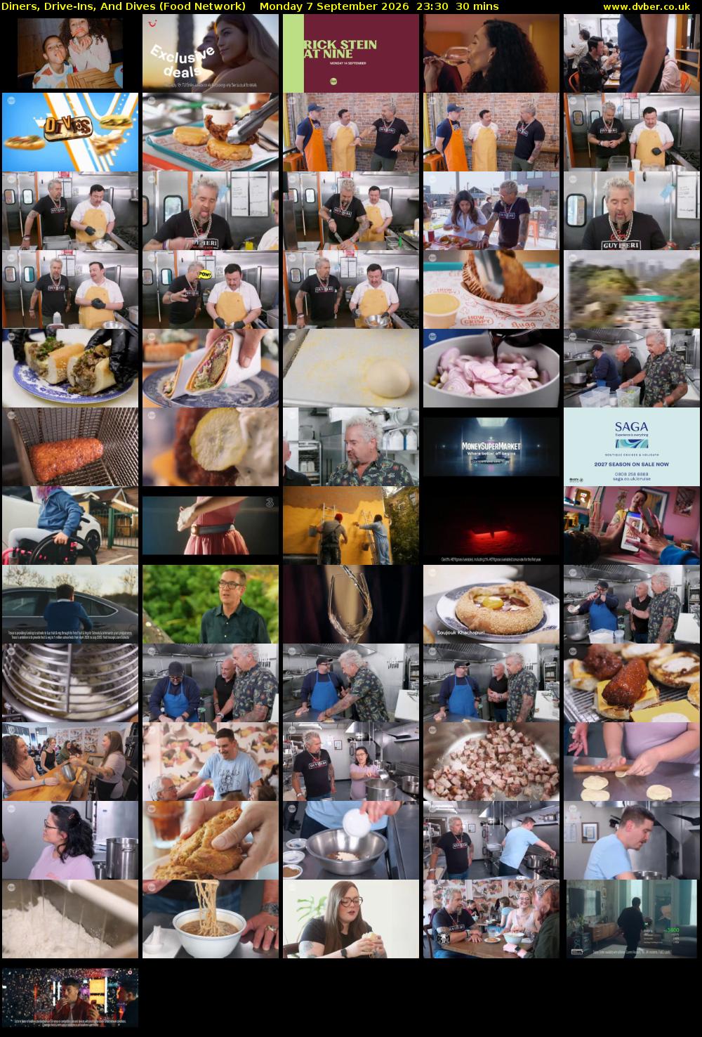 Diners, Drive-Ins, And Dives (Food Network) Monday 7 September 2026 23:30 - 00:00