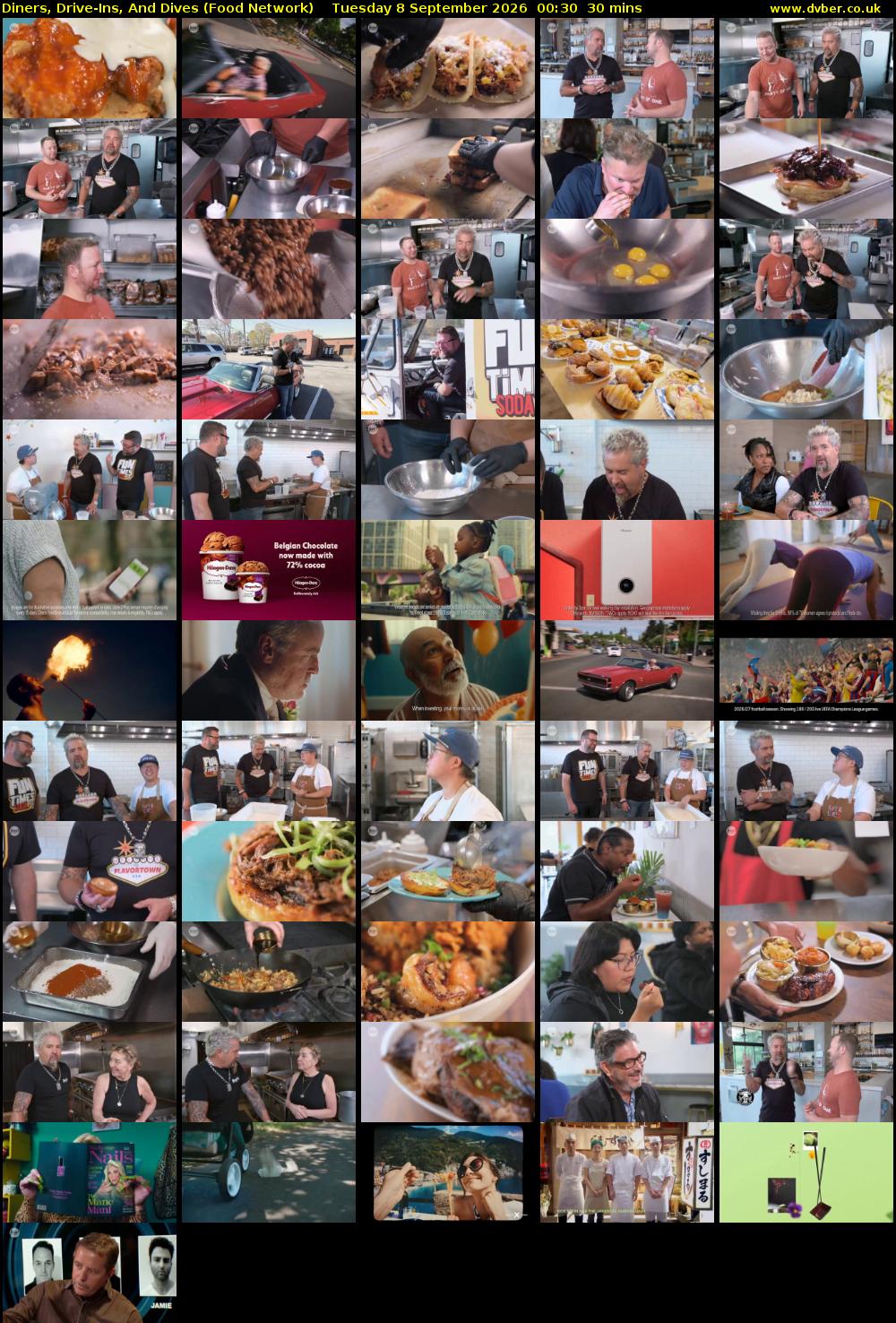 Diners, Drive-Ins, And Dives (Food Network) Tuesday 8 September 2026 00:30 - 01:00