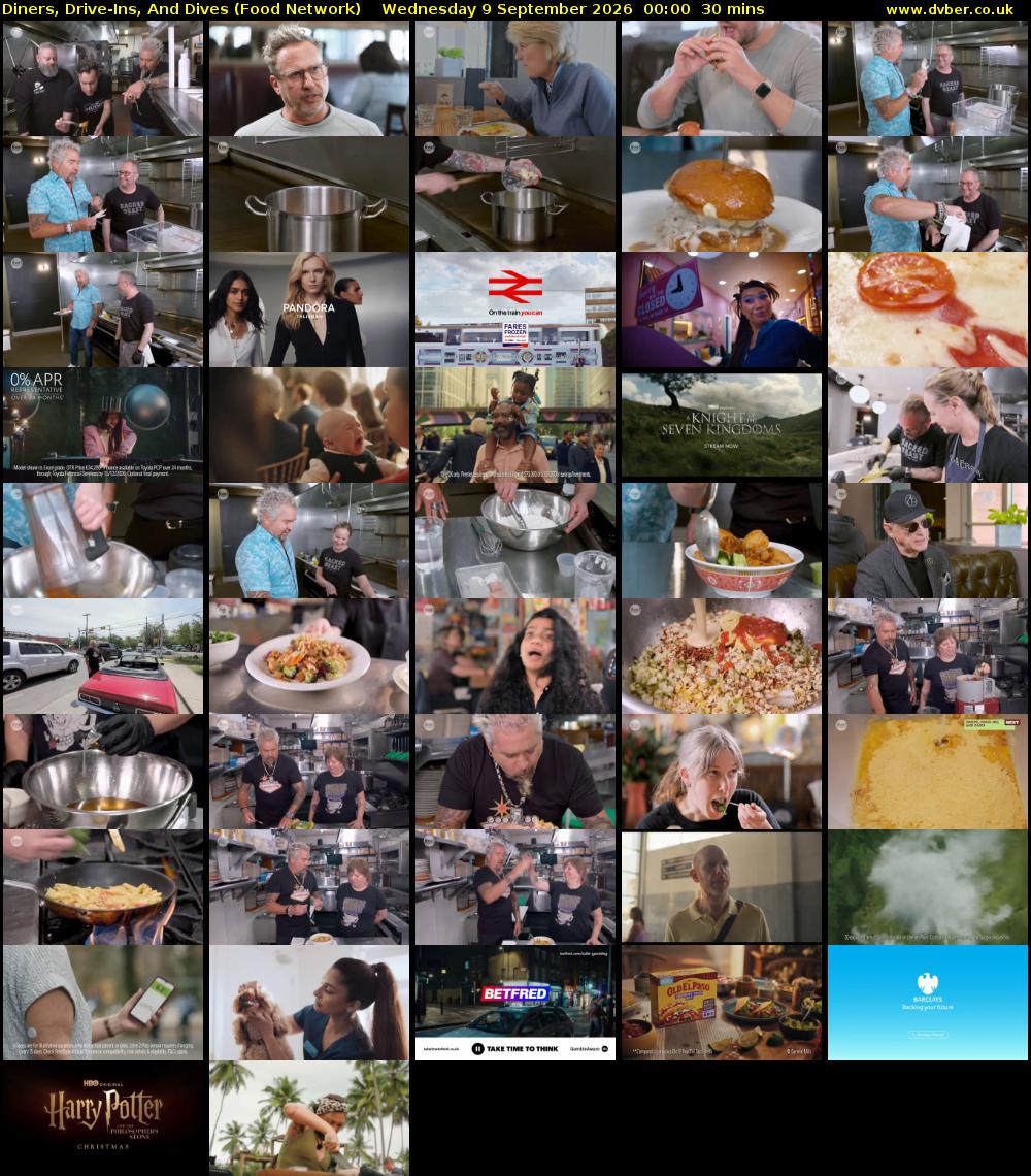 Diners, Drive-Ins, And Dives (Food Network) Wednesday 9 September 2026 00:00 - 00:30