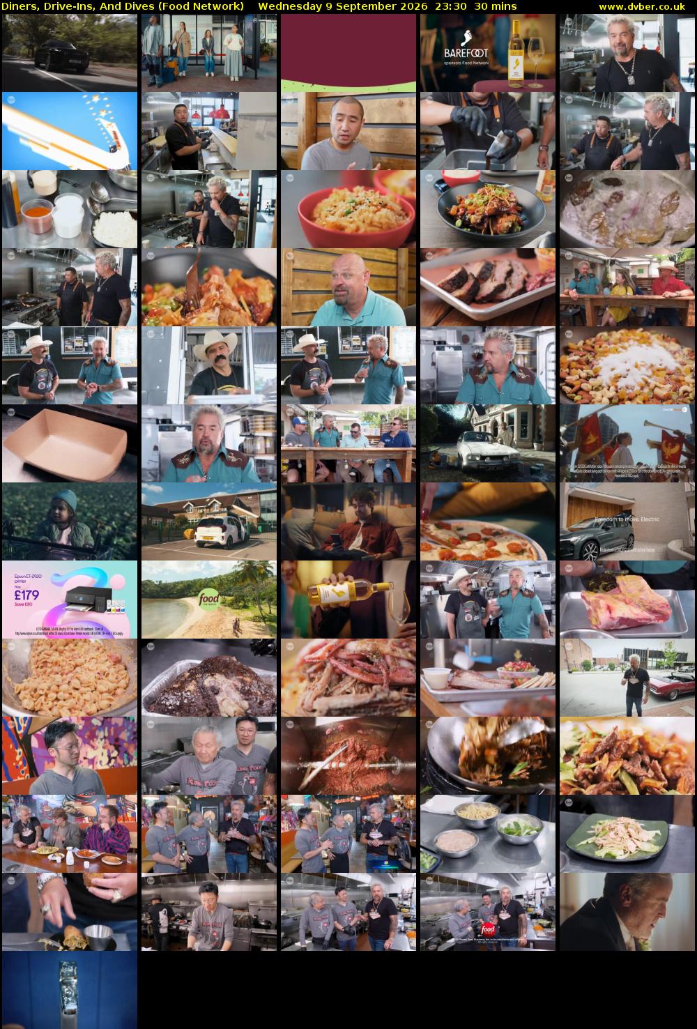 Diners, Drive-Ins, And Dives (Food Network) Wednesday 9 September 2026 23:30 - 00:00