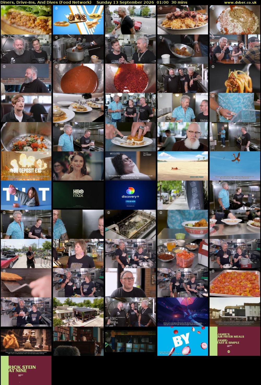 Diners, Drive-Ins, And Dives (Food Network) Sunday 13 September 2026 01:00 - 01:30